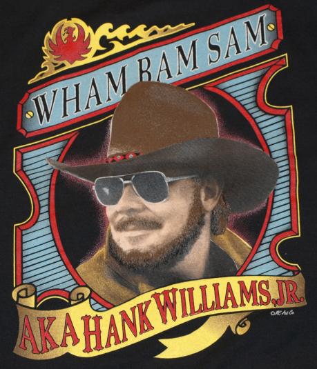 1990s Hank Williams Jr Wam Bam Sam Country Music T-Shirt