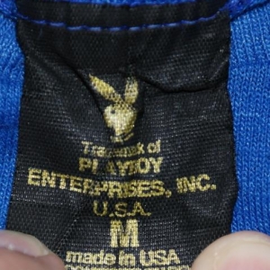 Vintage 1980s Playboy Bunny Blue Logo Long Sleeve Shirt