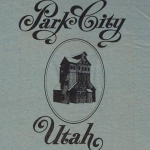 Vintage 1980's Park City Utah T-shirt Blue soft thin