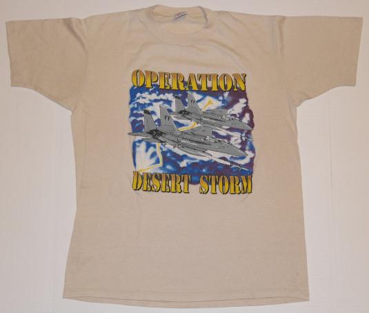 Vintage Operation Desert Storm US Air Force Jet T-Shirt