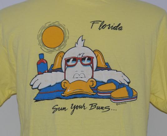 Vintage 1980’s Florida Sun Your Buns Beach Bird T-Shirt