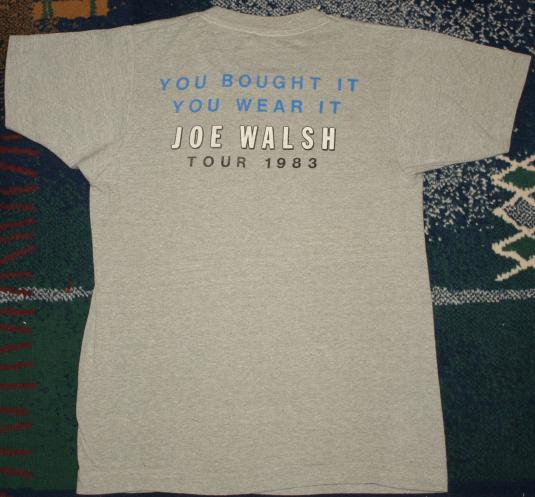 vintage 1980s Joe Walsh tour T-shirt 1983 The Eagles Origina