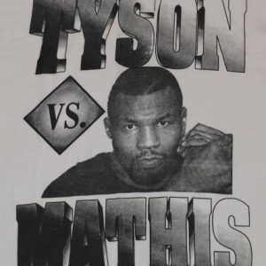 Vintage 90s MIKE TYSON vs Buster Mathis Boxing T-Shirt White