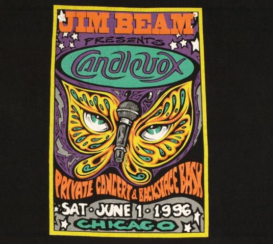 Vtg 1996 CANDLEBOX Private Concert Chicago Jim Beam T-Shirt