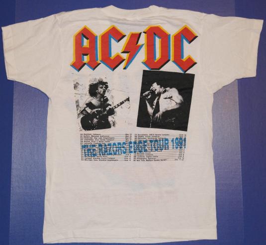 Vintage 1990s AC/DC The Razors Edge Concert Tour T-Shirt | Defunkd