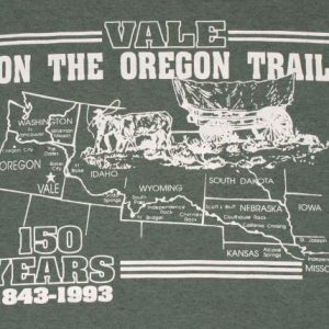 Vintage 1993 Vale Oregon Trail Green T-Shirt