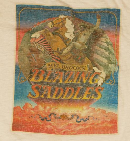 Vintage Iron-On Style BLAZING SADDLES T-Shirt