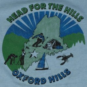 Vintage 80s Oxford Hills Maine Outdoor Sports 50/50 T Shirt