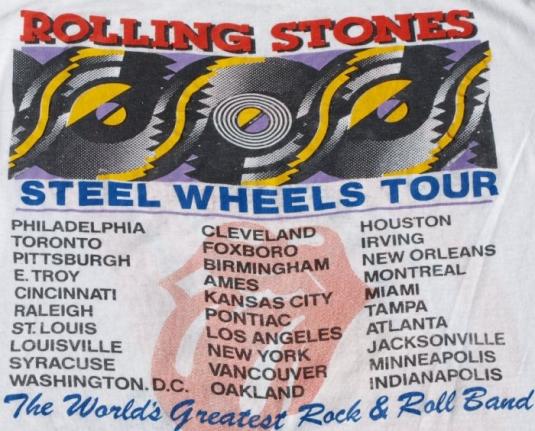 Vtg 1989 ROLLING STONES Steel Wheels Concert Tour shirt
