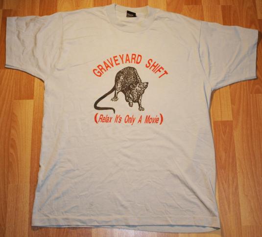 VTG Stephen King Graveyard Shift Horror Movie RAT T-Shirt