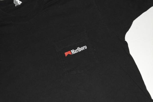 Vintage Marlboro Man Cigarette Black Pocket T-Shirt