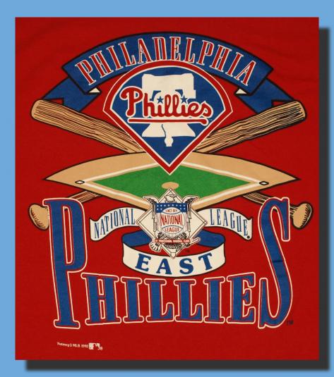 Vintage 1992 Philadelphia Phillies Baseball T-shirt 1990s