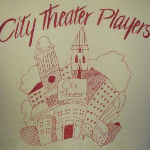 Vintage 1980s City Theater Players Yellow Soft Thin 80's