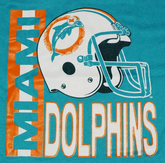 Vintage 1980s MIAMI DOLPHINS NFL Football T-Shirt NEVER WORN