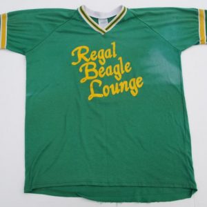 Vintage 80s Three's Company Regal Beagle Lounge Jersey Shirt