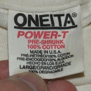 Vintage Oneita T-Shirt Tags | Brand
