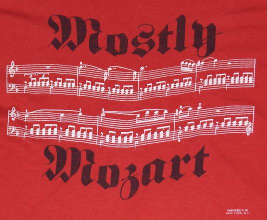 Vintage 1970s Mostly Mozart Music Festival T-Shirt Staff