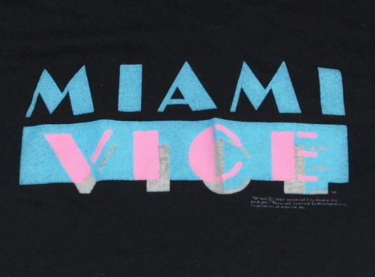 Vintage 80s 1984 Original MIAMI VICE Logo T Shirt 50/50