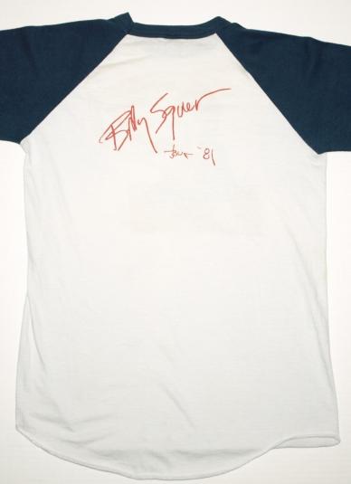 Vintage 1981 BILLY SQUIER Concert Tour Raglan Shirt 1980s