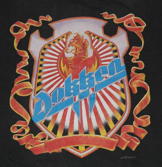 Vintage 1987 DOKKEN Rock Back for the Attack Tour T-Shirt