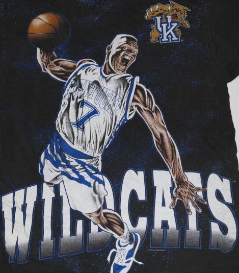 90s Kentucky Wildcats Basketball University T-shirt Extra