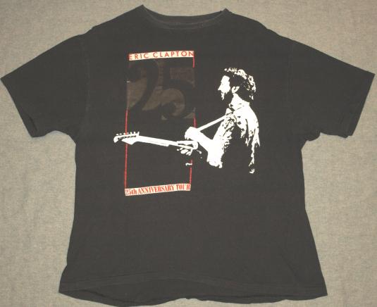 VTG 1980s ERIC CLAPTON 25th Anniversary Tour T-Shirt
