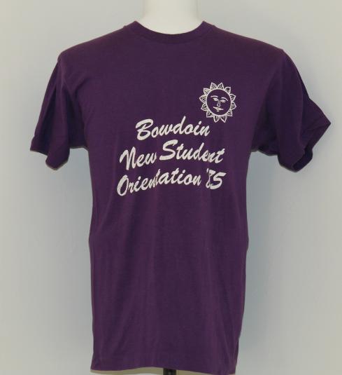 Vintage 1980s 1985 BOWDOIN College New Student T-Shirt