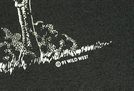 Vintage 1991 Utah Elk Black Wildlife T-Shirt 90s
