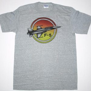 Vintage 1980s F-5 Jet J85-21 Rocket Grey T-Shirt NEVER WORN