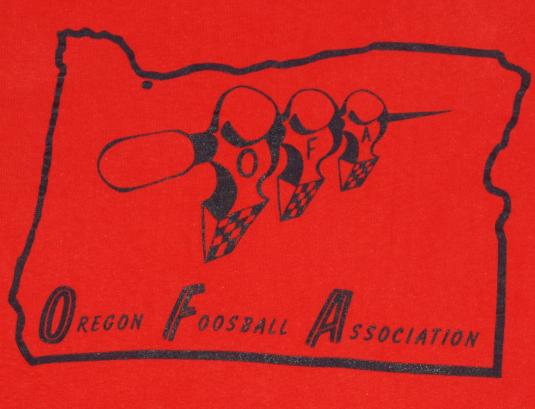 Vintage Oregon Foosball Association T-Shirt 1980s
