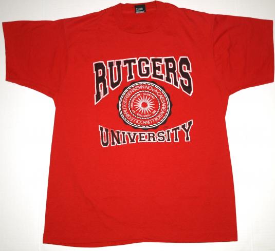 Vintage Rutgers University Red College T-Shirt