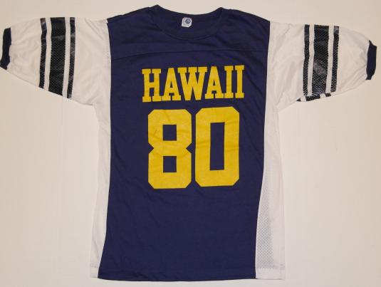 Vintage 1980 HAWAII Football Jersey Mesh T-Shirt 80s