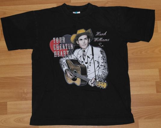 Vintage 1990s HANK WILLIAMS Sr. Country Music T-Shirt 90s