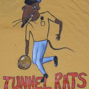 Vintage 1970s TUNNEL RATS Bowling Art T-Shirt Handmade 70s