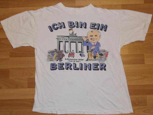 VTG 1989 Soviet Union Gorbachev Ich Bin Ein Berliner T-Shirt