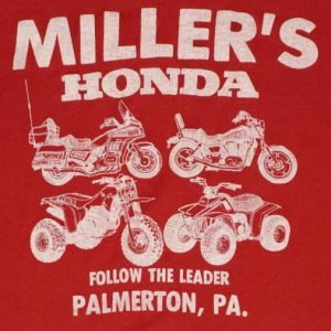 Vintage Millers Honda Motorcycle 50/50 Soft Thin T-shirt