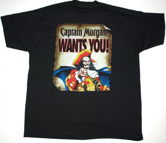 Vintage 1990s Captain Morgan’s Spiced Rum Black T-Shirt