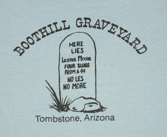 Vintage Tombstone Arizona Boothill Grave T-Shirt Blue