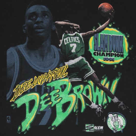 Vintage 1991 DEE BROWN BOSTON CELTICS Slam Dunk T-Shirt 90s