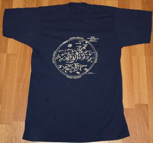Vintage 1980s 1987 Astronomy Star Constellations T-Shirt