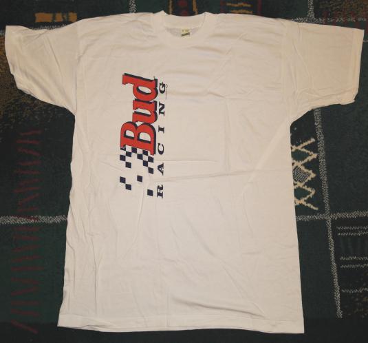 Vintage 1990s BUDWEISER BUD Racing T-Shirt DEADSTOCK