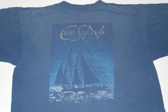Vintage 1990s CSN Crosby Stills Nash Wooden Ships T-Shirt