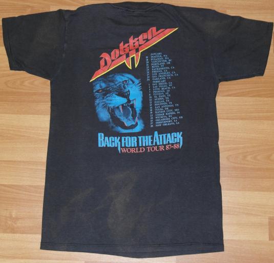 Vintage 1987 DOKKEN Rock Back for the Attack Tour T-Shirt