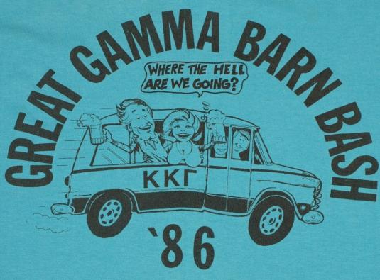 VIntage 1986 Kappa Kappa Gamma Frat Barn Bash Beer T-shirt