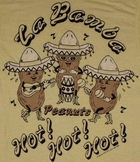 Vintage 1980s La bamba Hot Peanuts 1988 T-Shirt