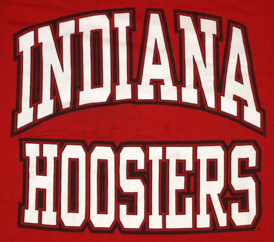 Vintage 1980s Indiana University Hoosiers Red T-Shirt