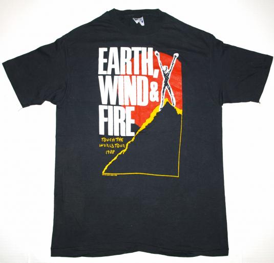 Vintage 1980s EARTH WIND & FIRE Concert Tour 1988 T-Shirt DS