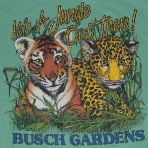 Vintage 1980s Tiger Leopard Busch Gardens T-Shirt
