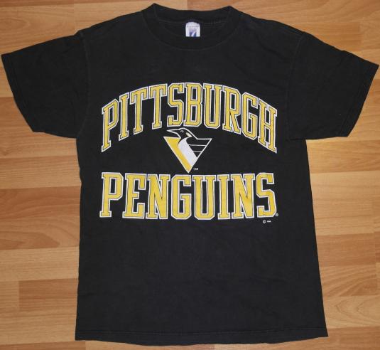 Vintage 1980s Logo 7 PITTSBURGH PENGUINS NHL Hockey T-Shirt