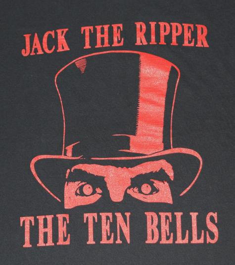 VTG 80s JACK THE RIPPER Ten Bells London Bar Tavern T-Shirt